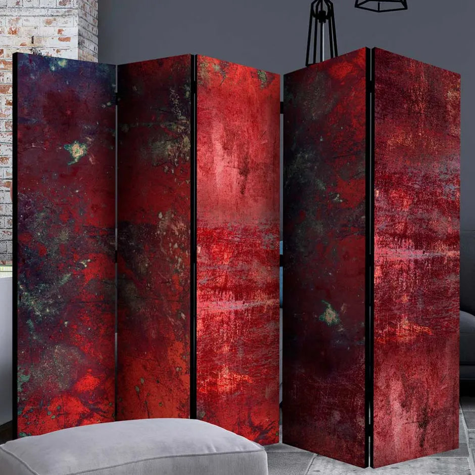 Wohnen Paravent in Dunkelrot Rot Betonstruktur - Monrovia