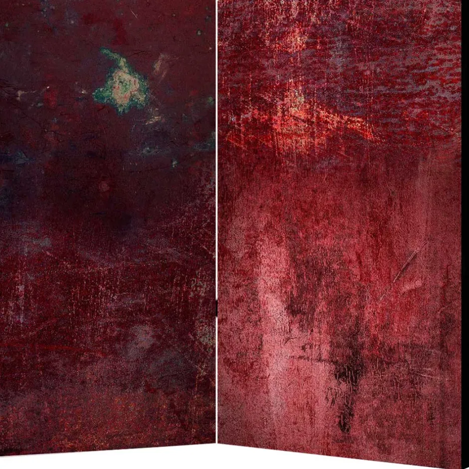 Wohnen Paravent in Dunkelrot Rot Betonstruktur - Monrovia