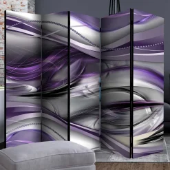 Paravent in Grau & Violett bedruckt - Jawos^Wohnen Discount