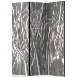 Wohnen Paravent in Grau Silber bedruckt - Smidan