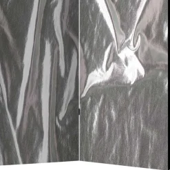 Wohnen Paravent in Grau Silber bedruckt - Smidan