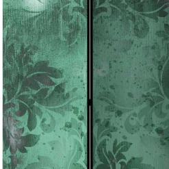 Paravent in Grün Grau Ornament - Vilma^Wohnen Discount