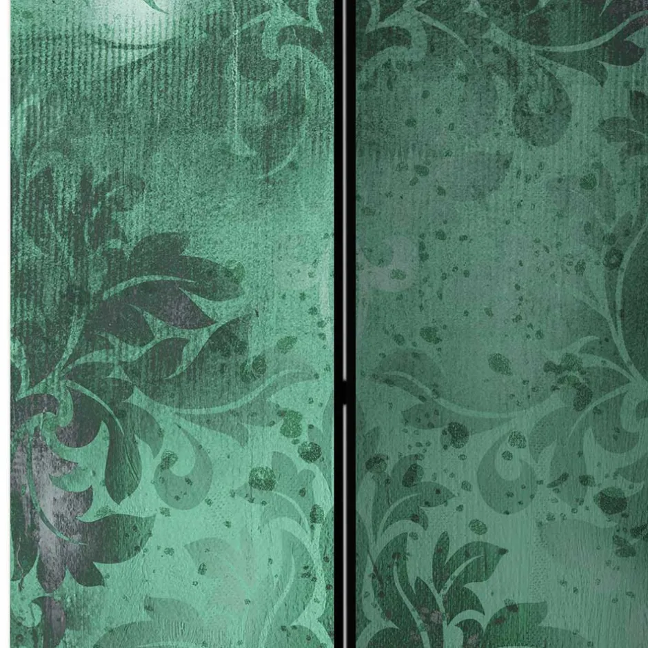 Paravent in Grün Grau Ornament - Vilma^Wohnen Discount