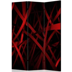 Wohnen Paravent in Rot & Schwarz - Lenn