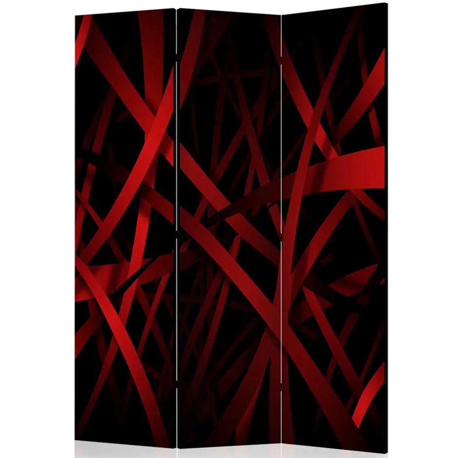 Wohnen Paravent in Rot & Schwarz - Lenn