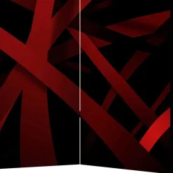 Wohnen Paravent in Rot & Schwarz - Lenn