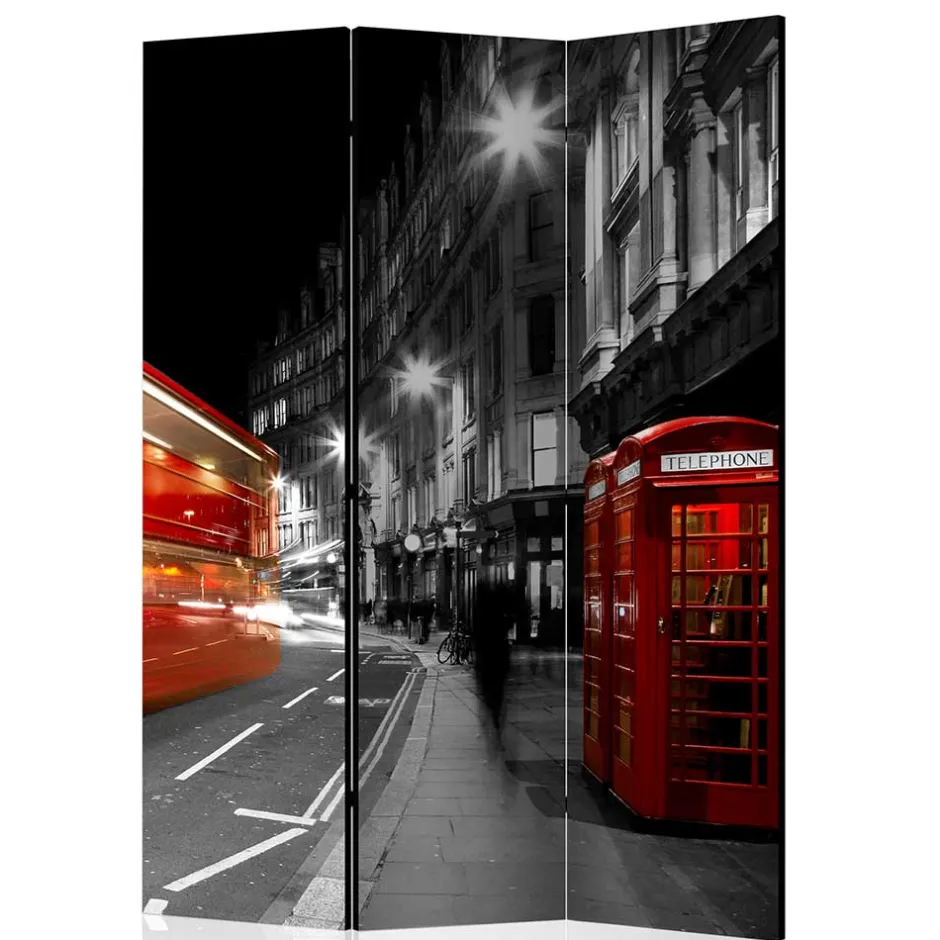 Paravent in Schwarz Weiß Rot - London Fotodruck - Enkes^Wohnen