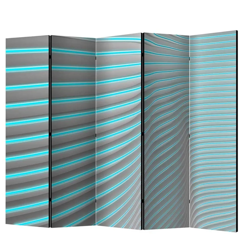 Wohnen Paravent in Türkis & Grau - Optima