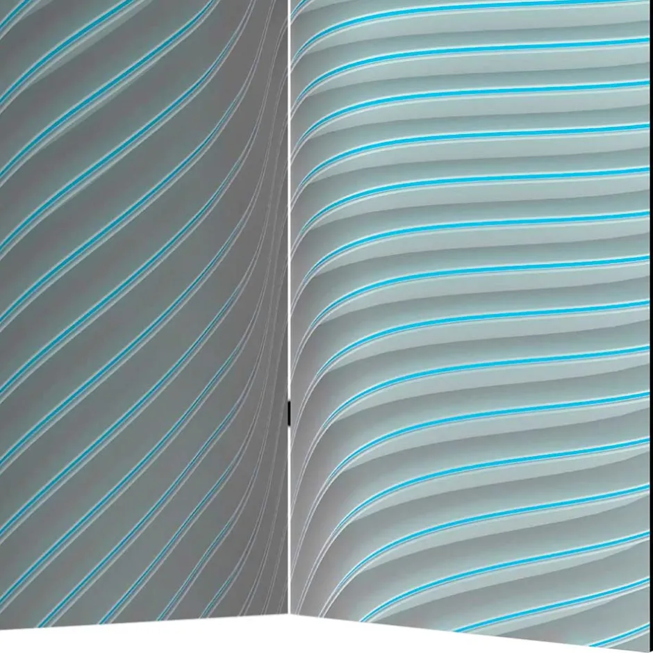 Wohnen Paravent in Türkis & Grau - Optima