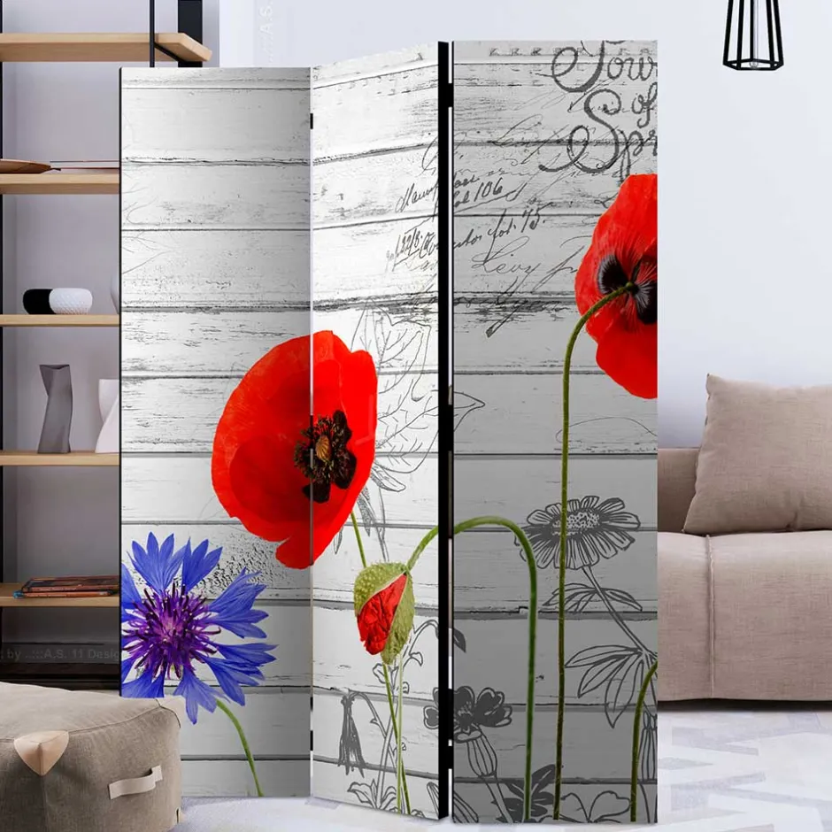 Paravent Klatschmohn & Kornblume - Aschau^Wohnen Discount