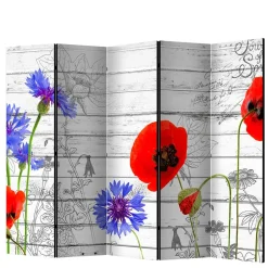 Paravent Klatschmohn & Kornblume - Aschau^Wohnen Discount