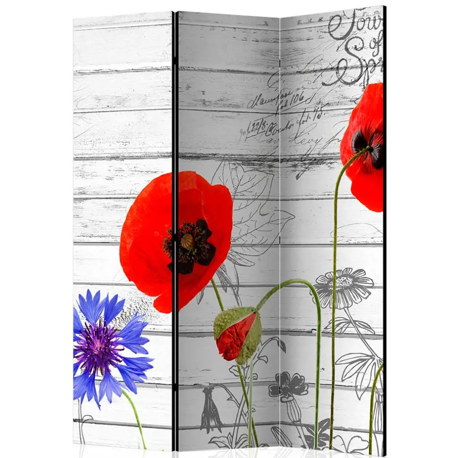 Paravent Klatschmohn & Kornblume - Aschau^Wohnen Discount