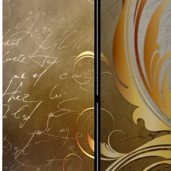 Paravent mit abstraktem Schrift Motiv - Ray^Wohnen Online