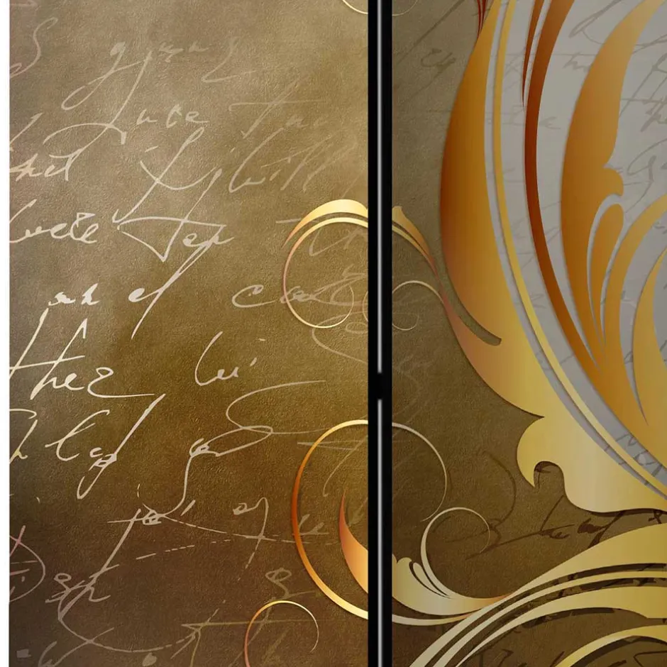 Paravent mit abstraktem Schrift Motiv - Ray^Wohnen Online