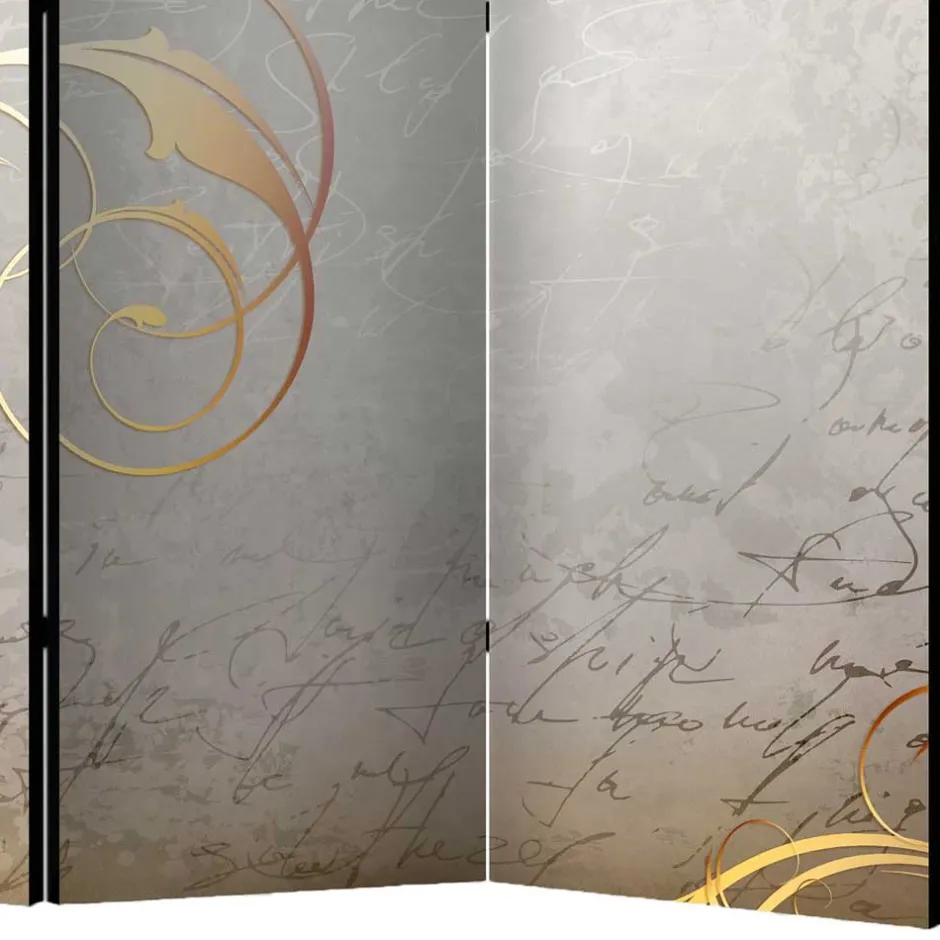 Paravent mit abstraktem Schrift Motiv - Ray^Wohnen Online