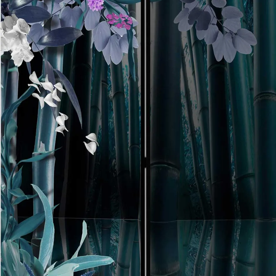 Wohnen Paravent mit Bambus & Pflanzen Motiv - Kariono