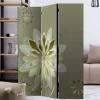 Paravent mit Blumen Motiv in Grau Gold - Stivaldo^Wohnen Online