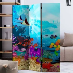 Paravent mit Comic Motiv Unterwasserwelt - Harriss^Wohnen Clearance