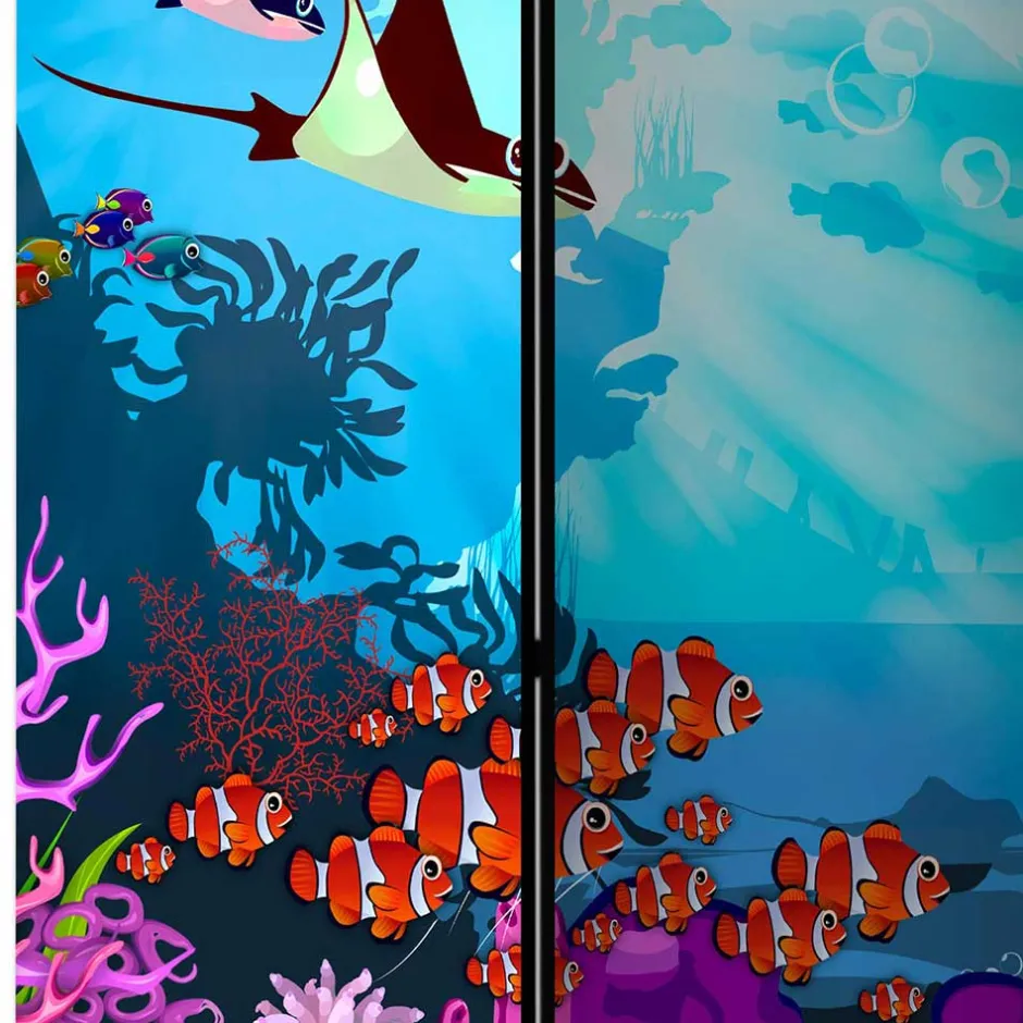 Paravent mit Comic Motiv Unterwasserwelt - Harriss^Wohnen Clearance