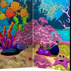 Paravent mit Comic Motiv Unterwasserwelt - Harriss^Wohnen Clearance