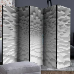 Paravent mit 3D Musterdruck Weiß Grau - Jainey^Wohnen Online