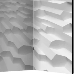 Paravent mit 3D Musterdruck Weiß Grau - Jainey^Wohnen Online