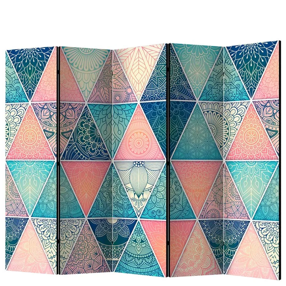 Paravent mit Dreieck Muster mit Orient Ornamenten - Sintma^Wohnen New