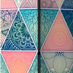 Paravent mit Dreieck Muster mit Orient Ornamenten - Sintma^Wohnen New