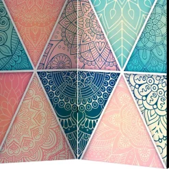 Paravent mit Dreieck Muster mit Orient Ornamenten - Sintma^Wohnen New