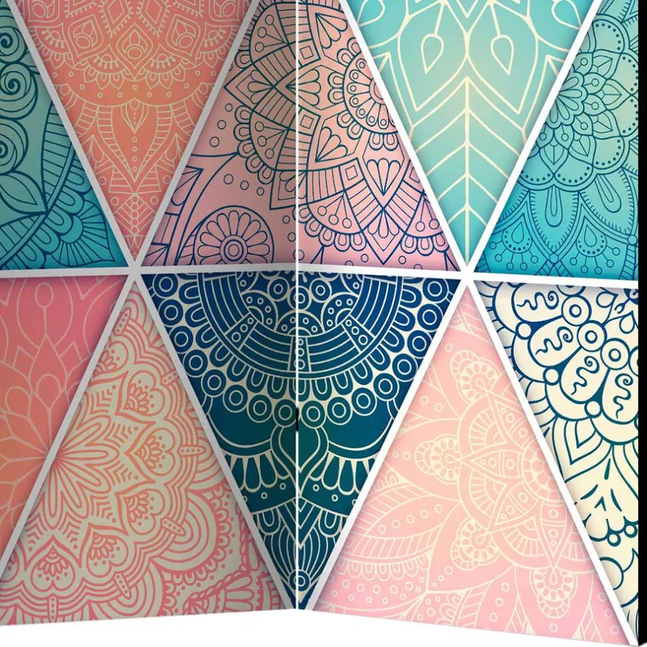 Paravent mit Dreieck Muster mit Orient Ornamenten - Sintma^Wohnen New