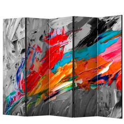 Paravent mit Druckmotiv Farbe in Bunt - Hemenias^Wohnen Clearance