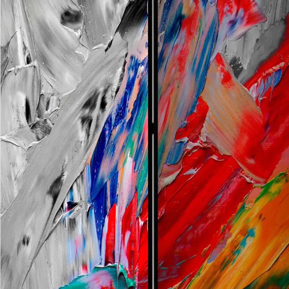 Paravent mit Druckmotiv Farbe in Bunt - Hemenias^Wohnen Clearance