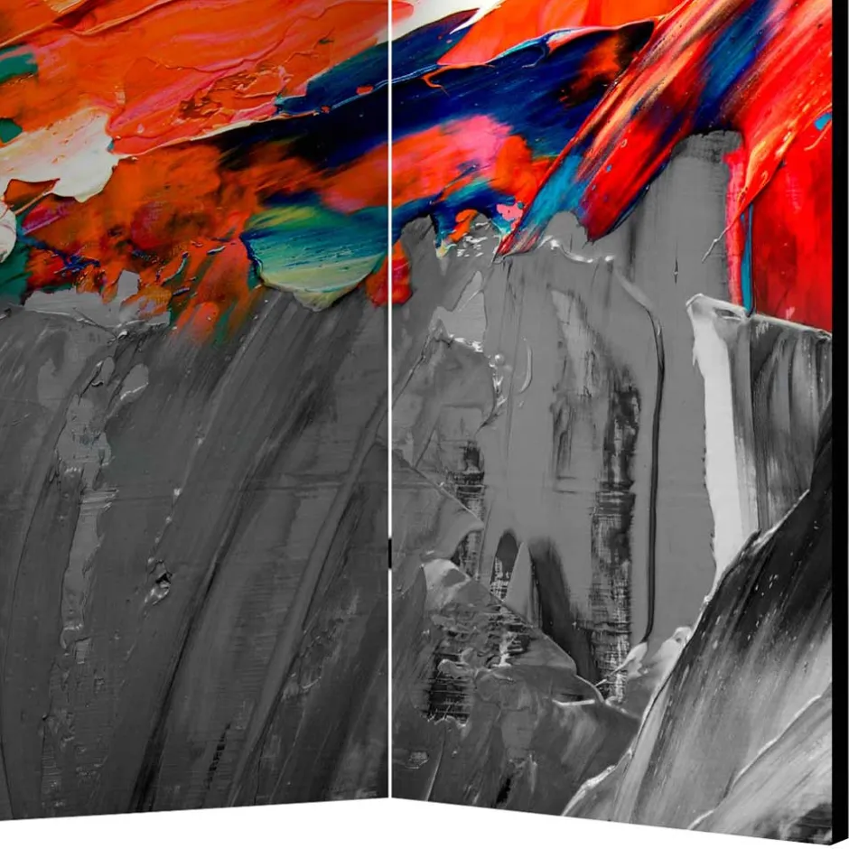 Paravent mit Druckmotiv Farbe in Bunt - Hemenias^Wohnen Clearance