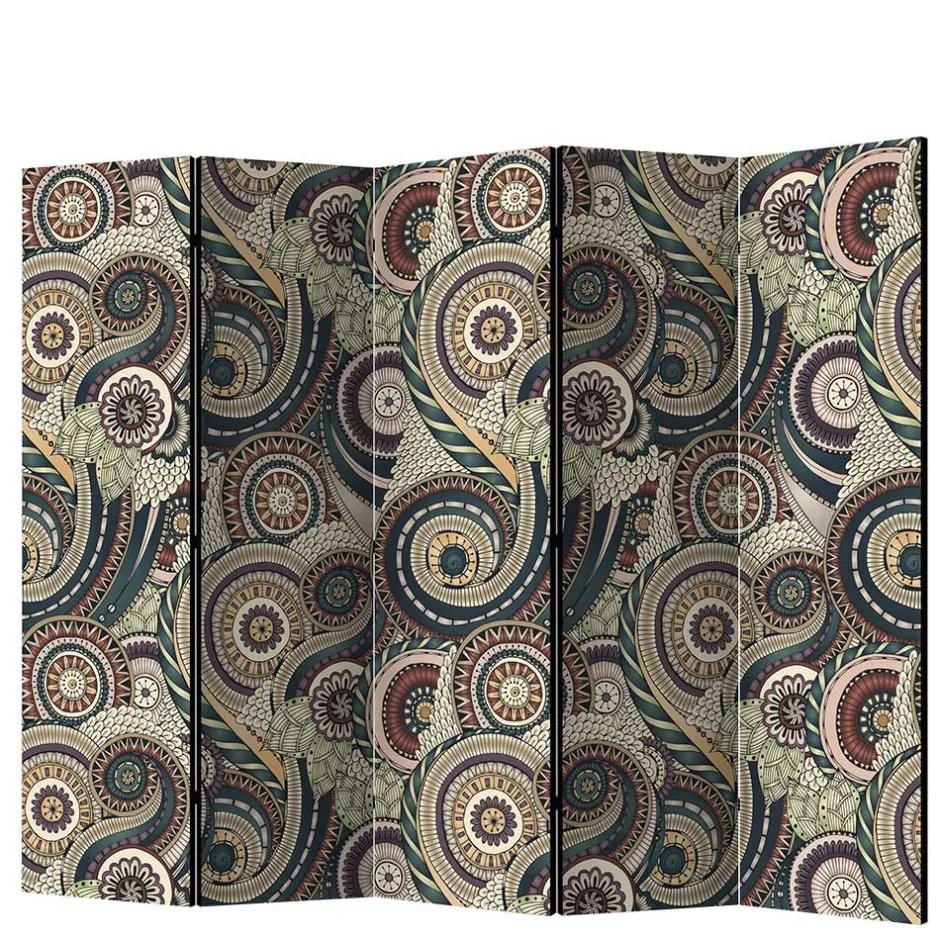 Paravent mit Ethno Muster bedruckt - Levirenas^Wohnen Clearance