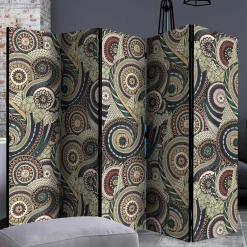 Paravent mit Ethno Muster bedruckt - Levirenas^Wohnen Clearance