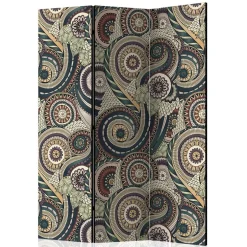 Paravent mit Ethno Muster bedruckt - Levirenas^Wohnen Clearance