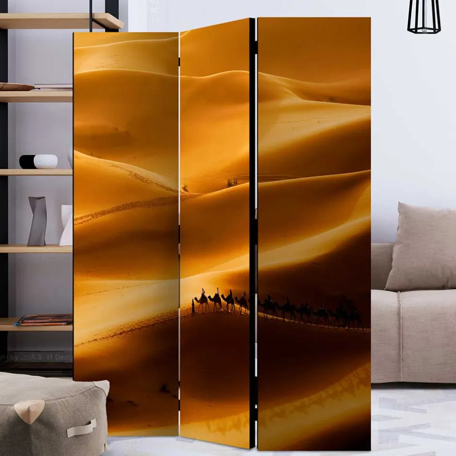 Paravent mit Foto Wüste mit Kamel Karavane - Lively^Wohnen New