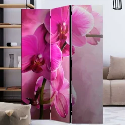 Wohnen Paravent mit Fotodruck in Pink Rosa - Lights