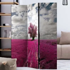 Wohnen Paravent mit Landschaft Motiv in Pink - Altamira