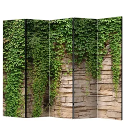 Paravent mit Mauer & Ranke Wilder Wein - Letona^Wohnen