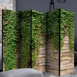 Paravent mit Mauer & Ranke Wilder Wein - Letona^Wohnen