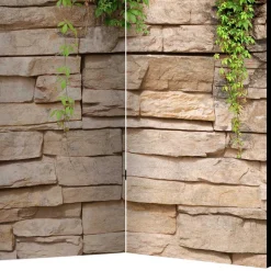 Paravent mit Mauer & Ranke Wilder Wein - Letona^Wohnen