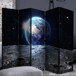 Wohnen Paravent mit Mond & Erde Weltraummotiv - Laviette