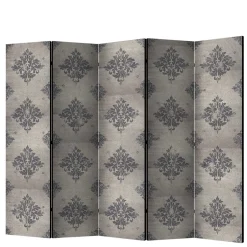 Paravent mit Ornament Muster in Grau - Scandrec^Wohnen New