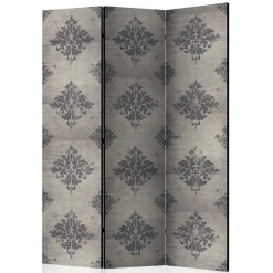 Paravent mit Ornament Muster in Grau - Scandrec^Wohnen New