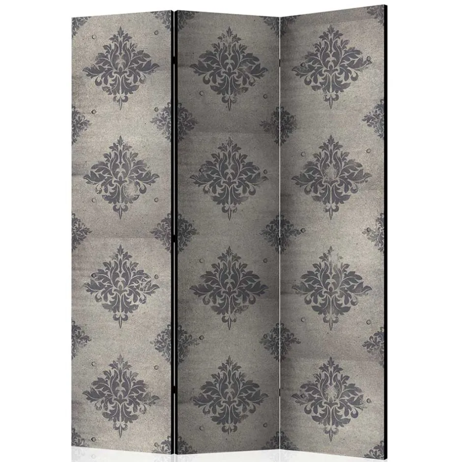Paravent mit Ornament Muster in Grau - Scandrec^Wohnen New