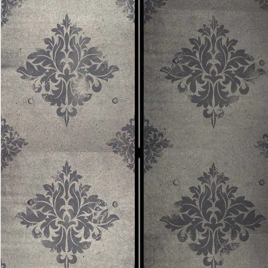 Paravent mit Ornament Muster in Grau - Scandrec^Wohnen New