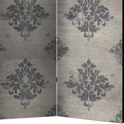 Paravent mit Ornament Muster in Grau - Scandrec^Wohnen New