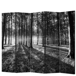 Paravent mit Schwarz-Weiss Druck Wald - Norte^Wohnen Sale