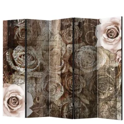 Paravent mit Vintage Rosen Motiv - Lavaco^Wohnen Sale